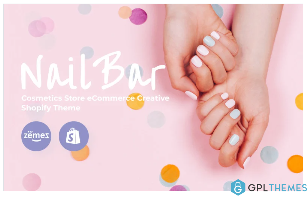 Nail Bar Cosmetics Store eCommerce Creative Shopify Theme