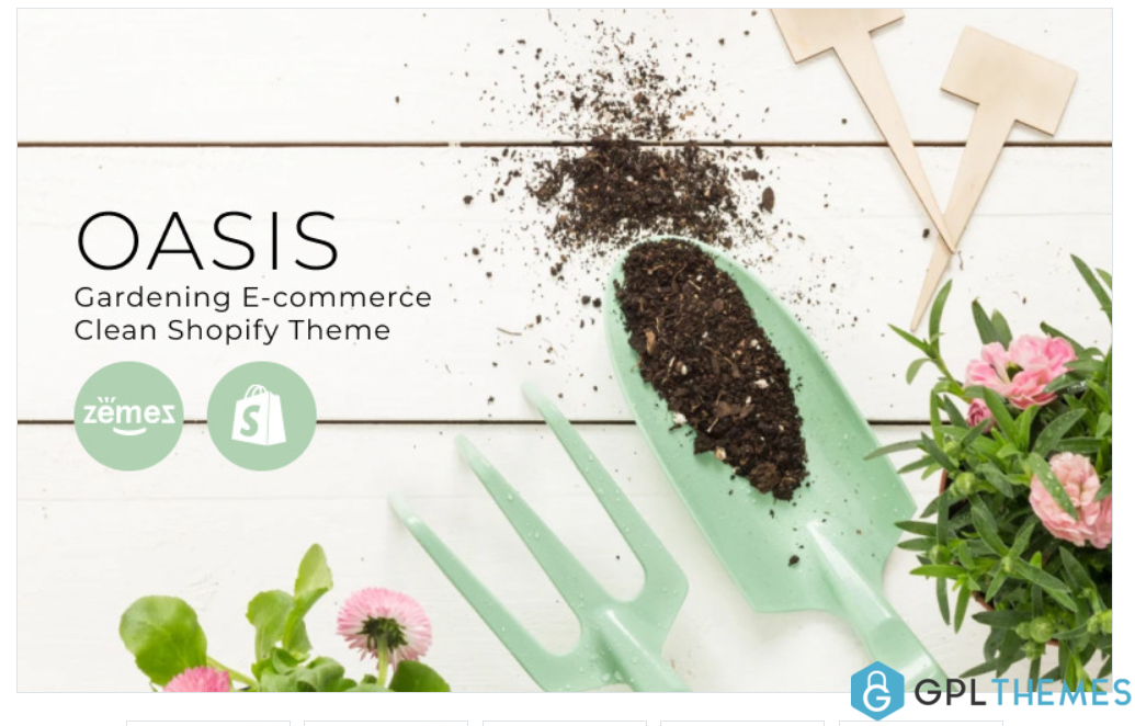 OASIS Gardening E commerce Clean Shopify Theme