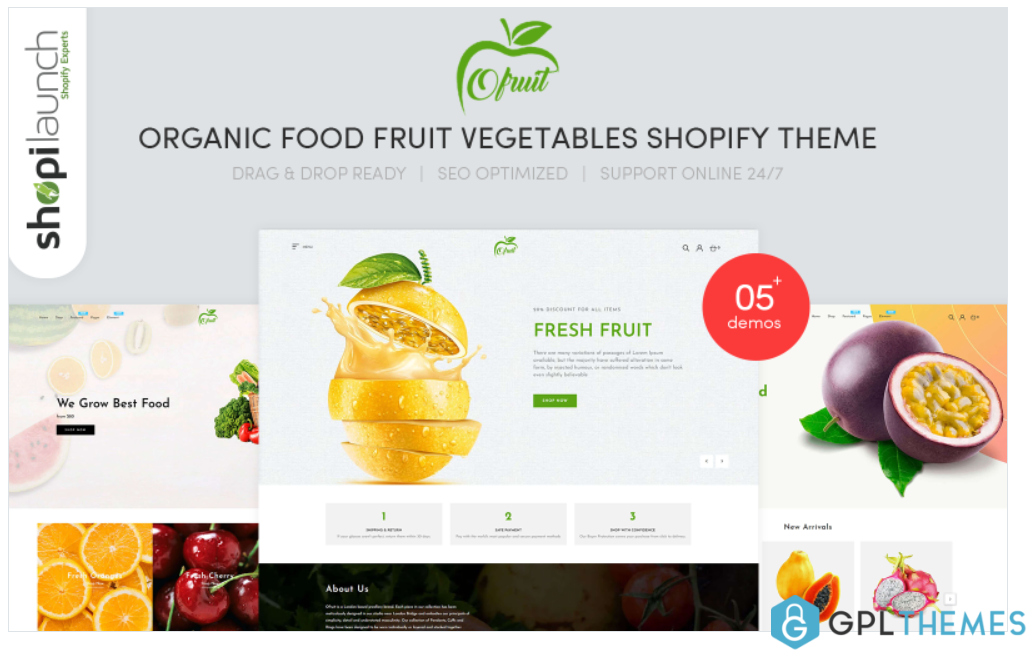 OFruit Organic Food Fruit Vegetables Shopify Theme