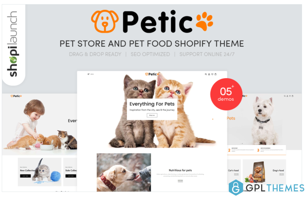 Petic Pet Store and Pet Food Responsive Shopify Theme