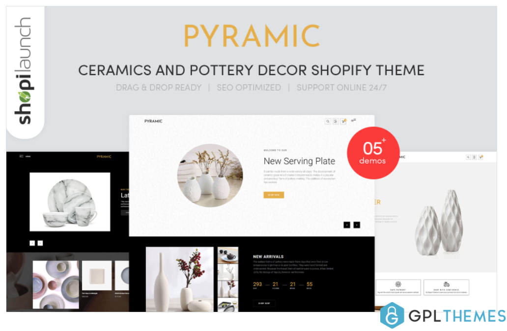 Pyramic Ceramics Pottery Decor Shopify Theme