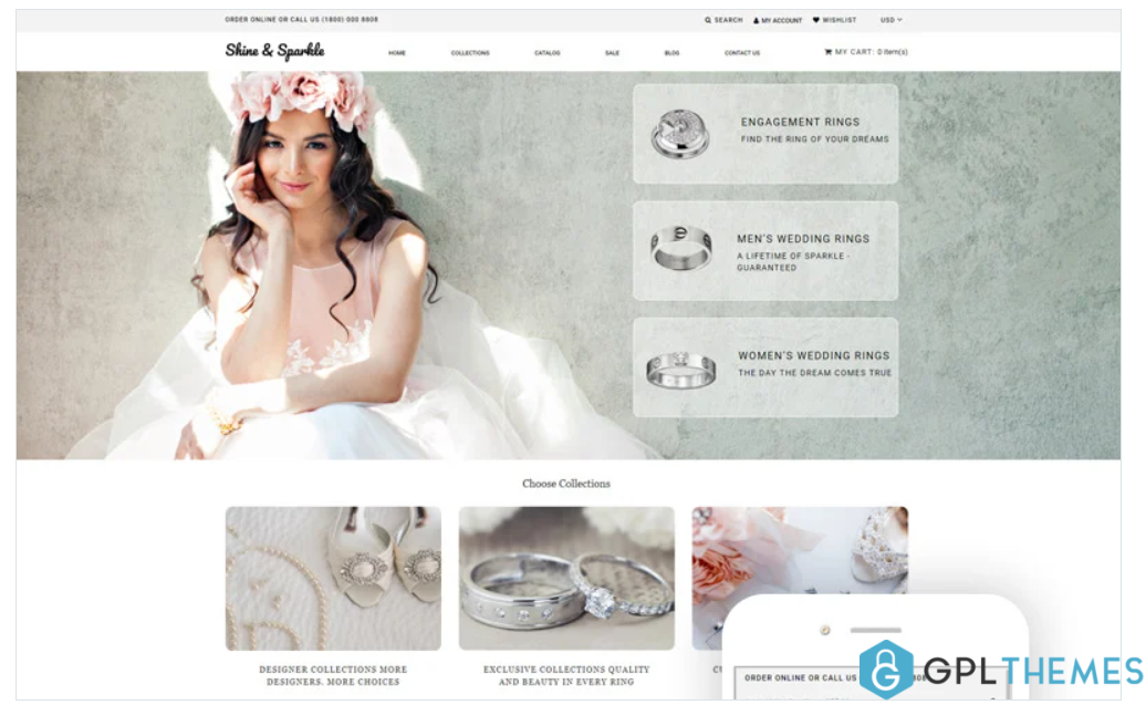 Shine Sparkle Jewelry Multipage Stylish Shopify Theme