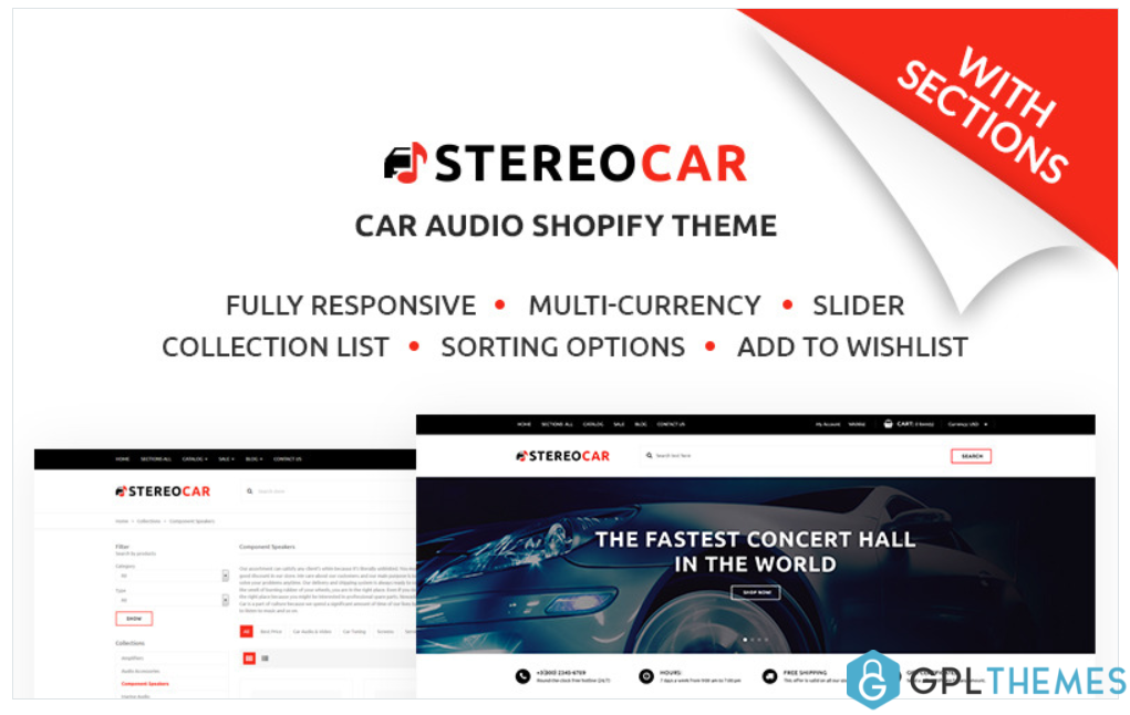 Stereocar Efficient Automobiles Parts Accessories Online Shopify Theme