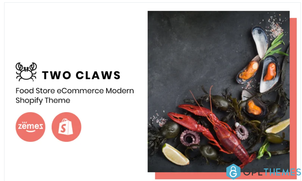 Two Claws Food Store eCommerce Modern Shopify Theme 1