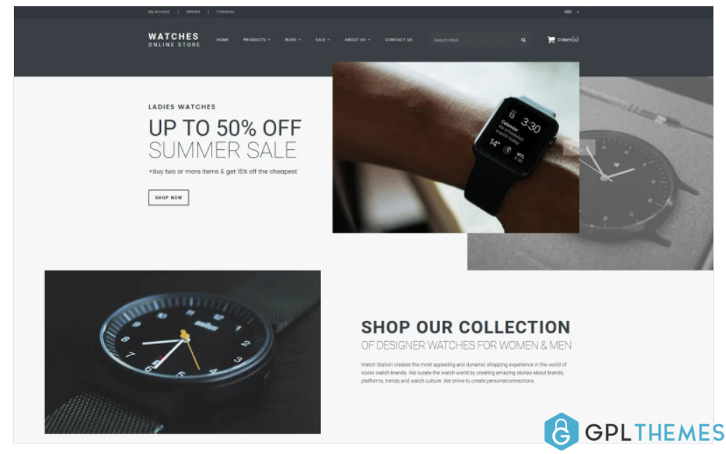 Watches Online Store Shopify Theme