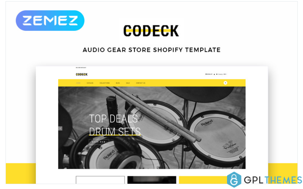 Codeck Audio Store eCommerce Modern Shopify Theme