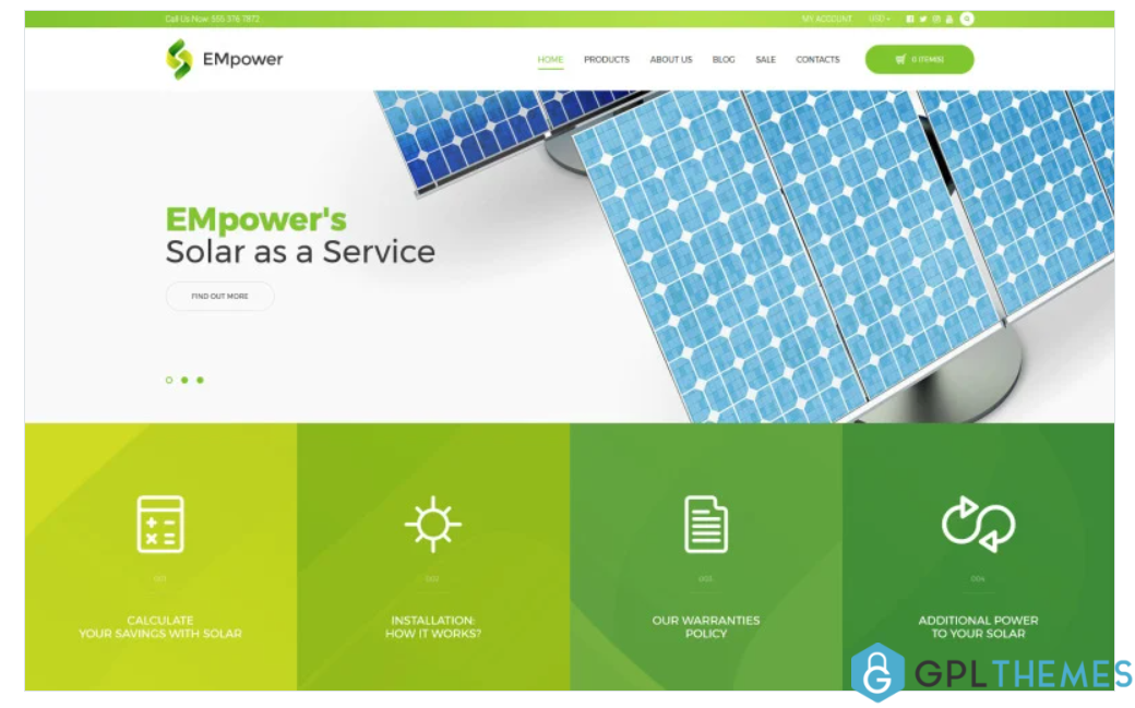 EMpower Solar Energy Shopify Theme