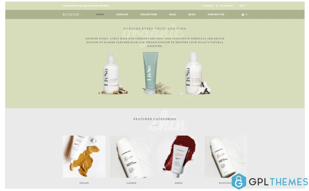 Ecocos Cosmetics Store eCommerce Modern Shopify Theme