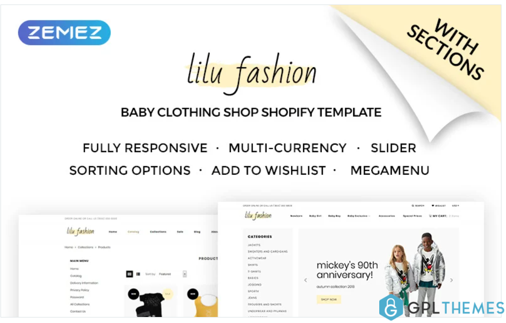 Lilu Fashion Baby Clothing Shopify Theme