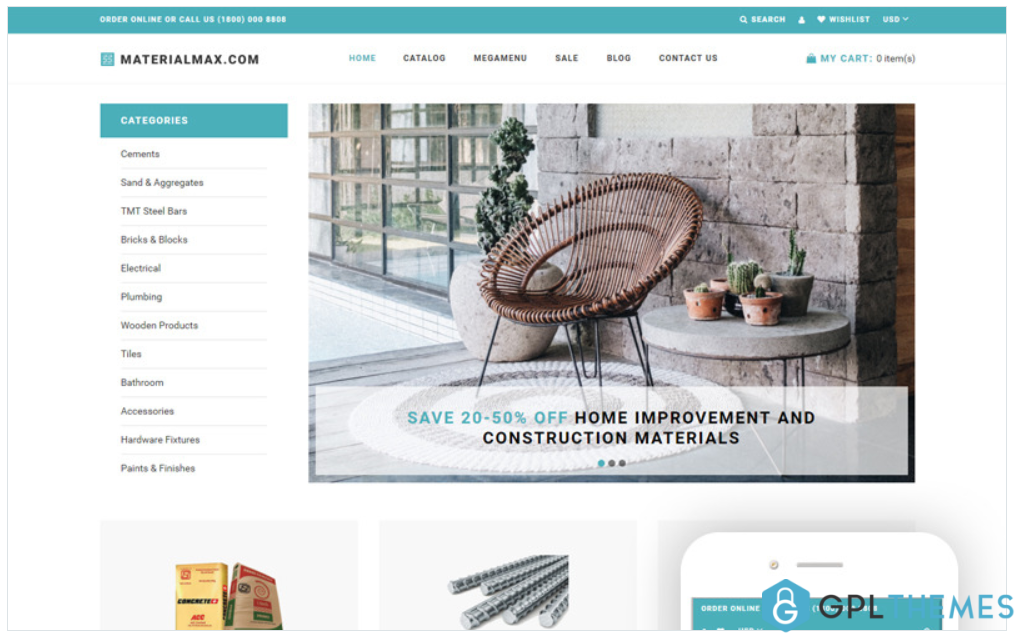 Materialmax Building Materials Responcive Clear Shopify Theme
