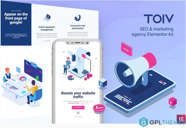Toiv – SEO Marketing Agency Elementor Template Kit