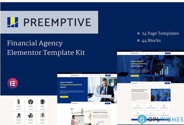 Preemptive Business Finance Elementor Template Kit