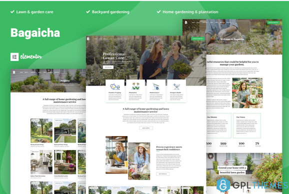Bagaicha Landscape Gardening Elementor Template Kit