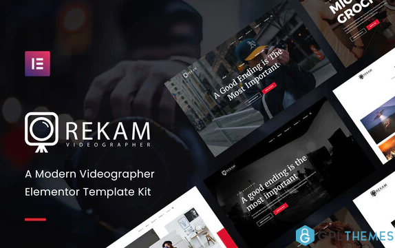 Rekam Kit Modern Videographer Elementor Template Kit