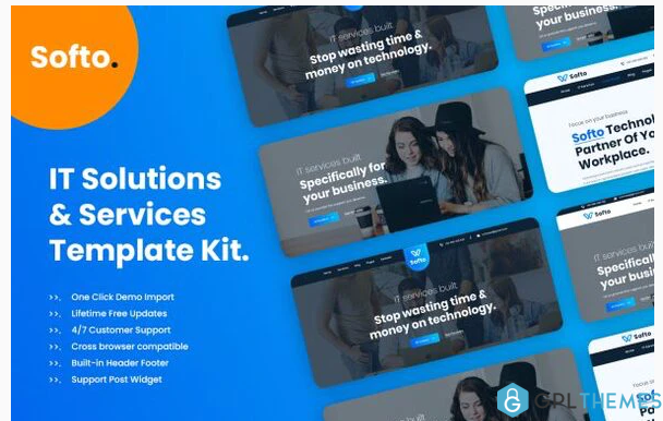 Softo IT Solutions Business Elementor Template Kit