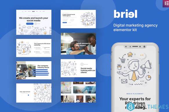 Briel Digital Marketing Agency Elementor Template Kit