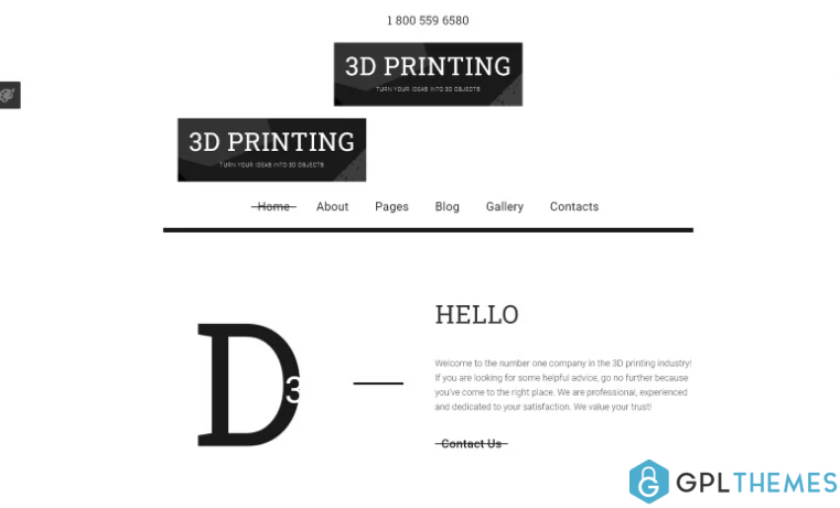 3D Printing Joomla Template