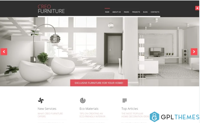 Creo Furniture Furniture Multipage Creative Joomla Template