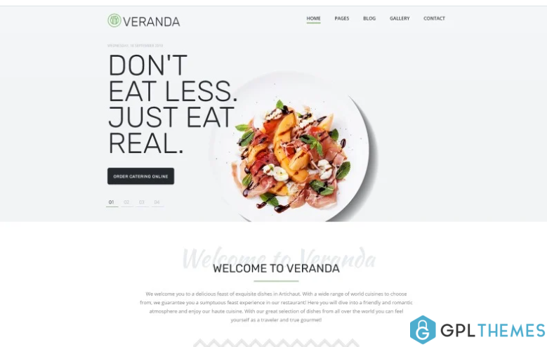 Veranda Cafe and Restaurant Multipage Elegant Joomla Template