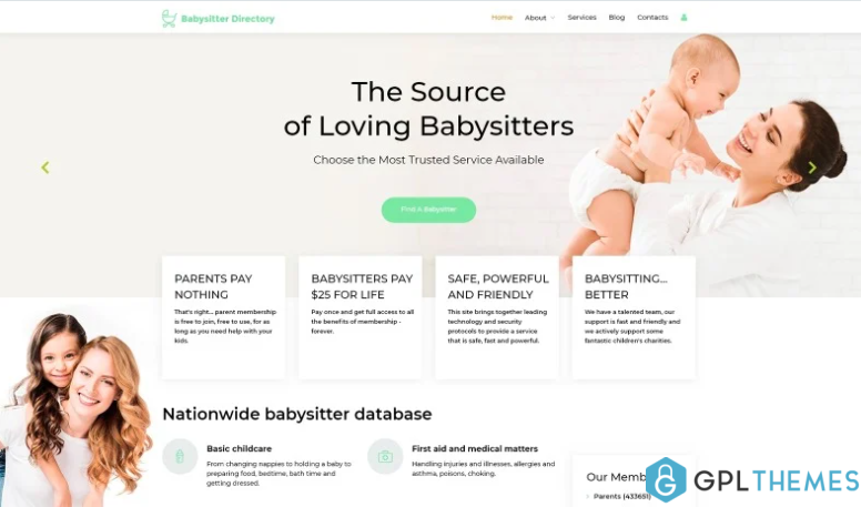 Babysitter Directory Babysitter Ready to Use Clean Joomla Template