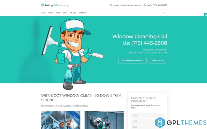 Pure Glass Window Cleaning Services Joomla Template