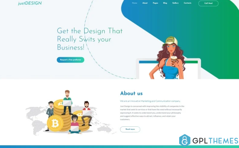 justdesign web design studio joomla template