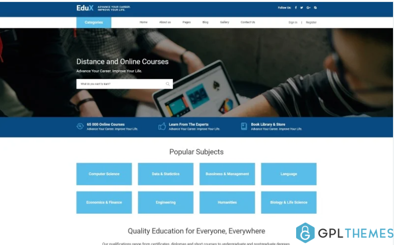edux online courses joomla template