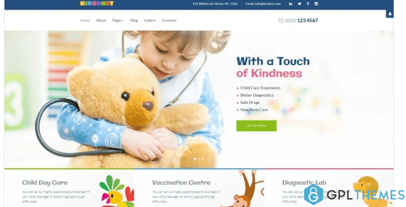 Kidsonet Responsive Kids Medical Clinic Joomla Template
