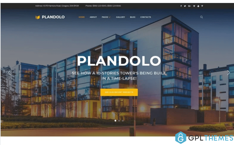 Plandolo Construction Company Joomla Template