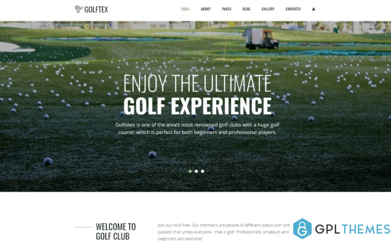 GOLFTEX Modern Golf Club Joomla Template
