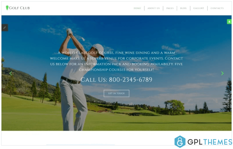 Golf Club Golf Sport Joomla Template
