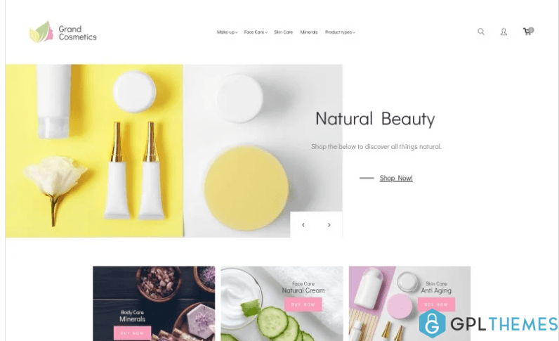 GrandCosmetics Cosmetics Store Magento Theme