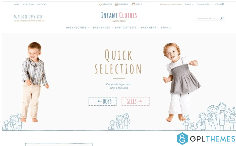 Infant Clothes Magento Theme