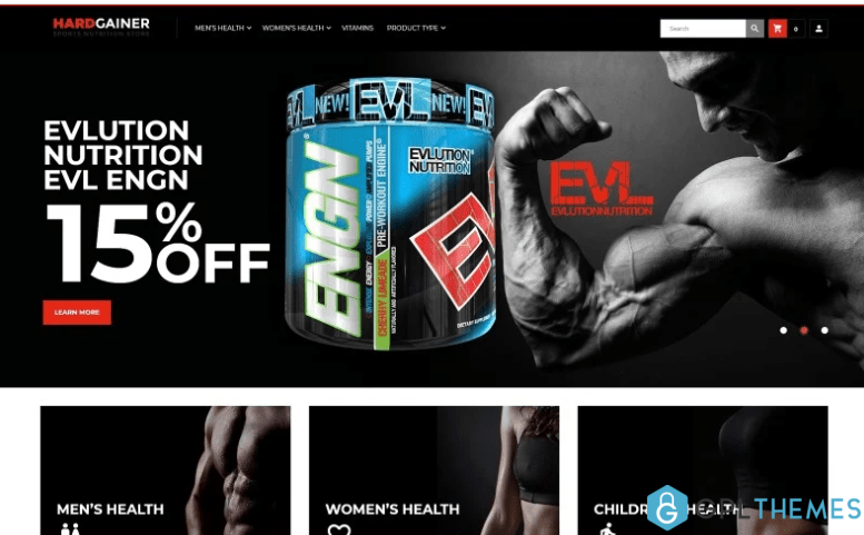 Hard Gainer Sports Nutrition Store Responsive Magento Theme