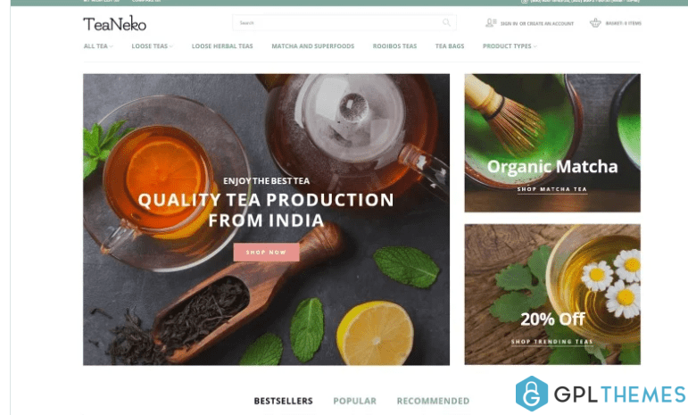 TeaNeko Tea Website Magento Theme