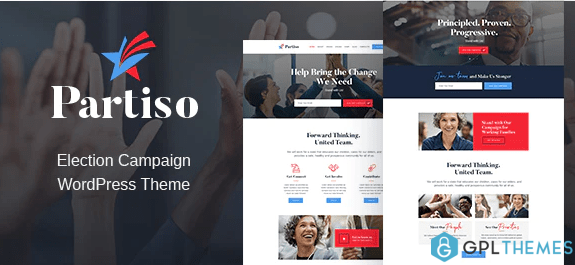 Partiso Political WordPress Theme for Party Candidate