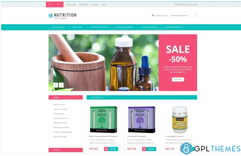 Healthy Life Supplements Magento Theme