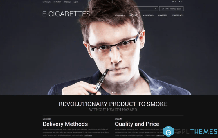 ECigarettes Store Magento Theme