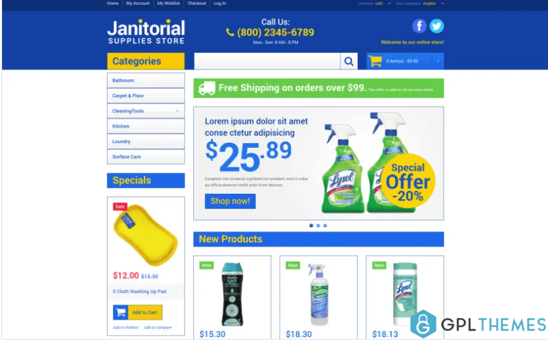 Cleaning Supplies Store Magento Theme