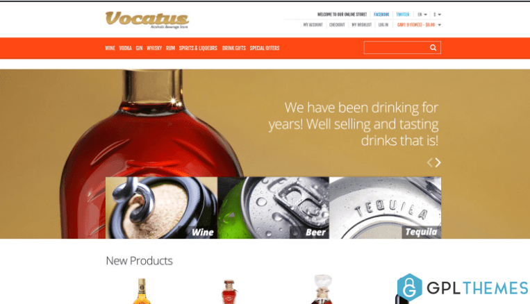 Alcohol for Your Party Magento Theme