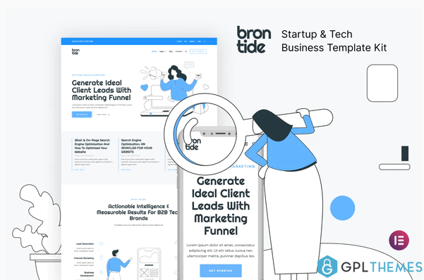 Brontide – IT Solutions Technology Startup Elementor Template Kit