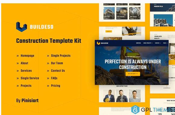 Buildeso Construction Elementor Template Kit