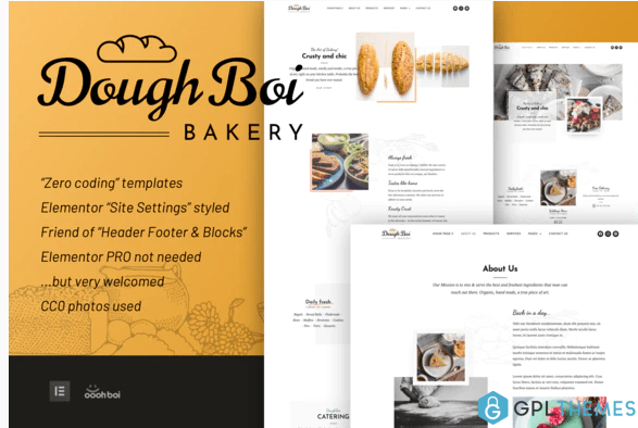 DoughBoiBakery Bakery Cakery Elementor Template Kit