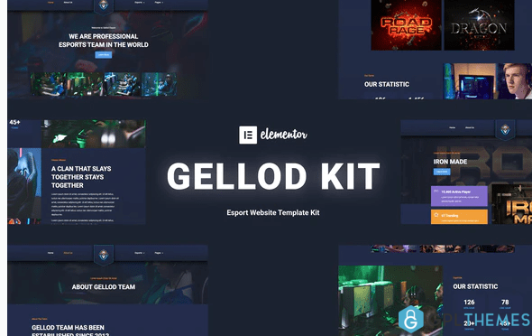 Gellod Esport Gaming Elementor Template Kit