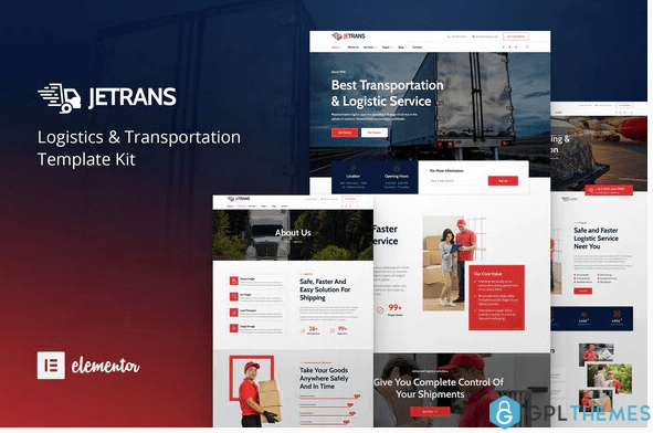 Jetrans – Logistics Transportation Elementor Template Kit
