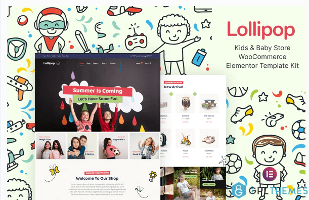 Lollipop – Kids Baby Store WooCommerce Elementor Template Kit