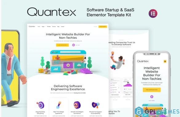 Quantex – Software Startup SaaS Elementor Template Kit