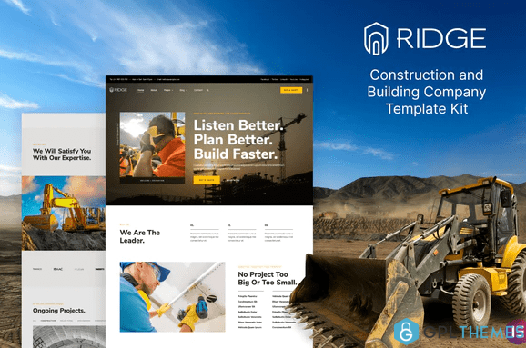 Ridge – Construction Building Company Elementor Template Kit