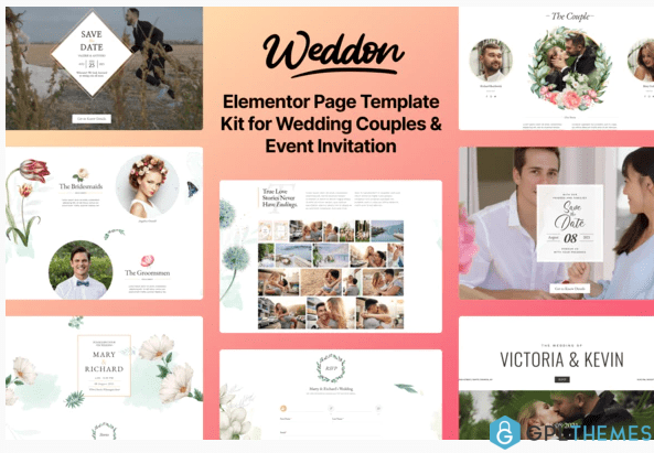 Weddon Wedding Event Invitation Elementor Template Kit