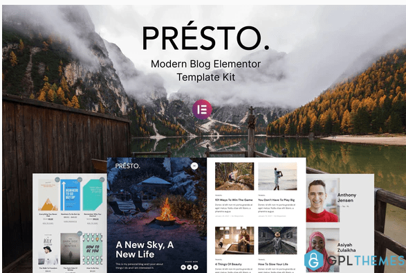 Presto – Modern Blog Elementor Template Kit
